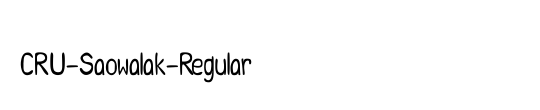 CRU-Saowalak-Bold-Italic