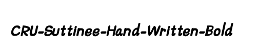 CRU-Nonthawat-Hand-Written Bold