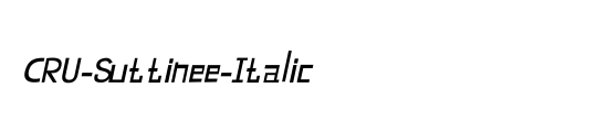 CRU-Suttinee-Bold-Italic