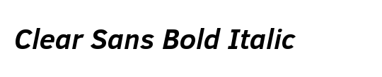 Uni Sans Bold Italic