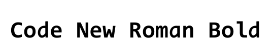 Code New Roman