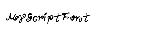 MyScriptFont