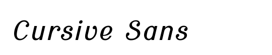 Cursive Serif