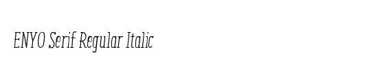 ENYO Serif Medium Italic