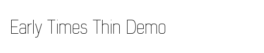 Early Times Bold Italic Demo