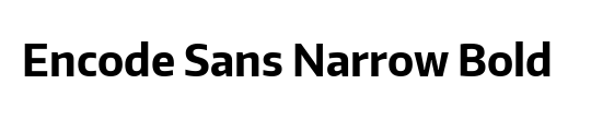 Encode Sans Narrow