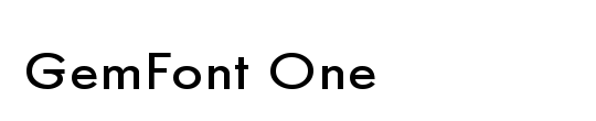 GemFont One