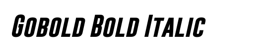 Gobold Bold Italic