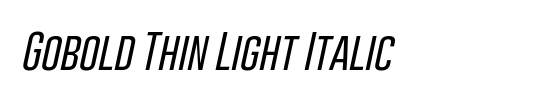 Gobold Thin Light Italic