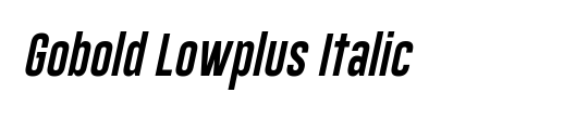 Gobold Lowplus Italic