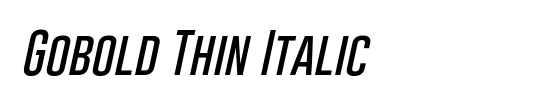 Gobold Thin Light Italic