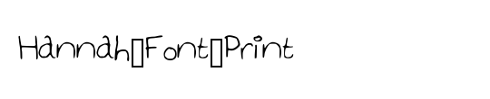 Hannah_Font_Print