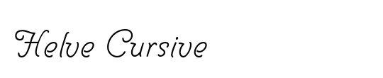 Helve Cursive