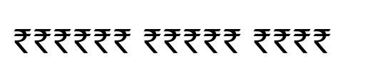 rupee symbol font