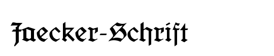 Koch Fette Deutsche Schrift