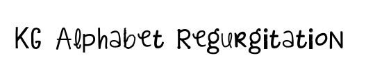KG Alphabet Regurgitation