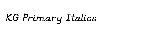 KG Primary Italics