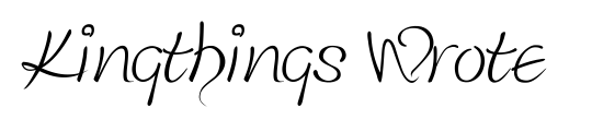 Kingthings Calligraphica Light