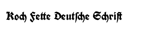 Koch Fette Deutsche Schrift UNZ1A