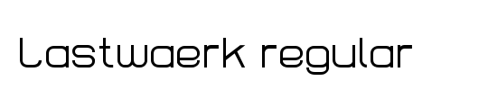 Lastwaerk regular