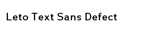 Leto Text Sans Defect