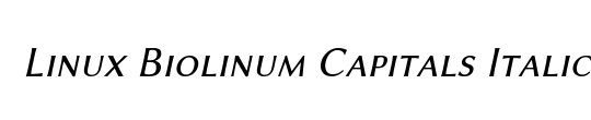 Linux Biolinum Capitals