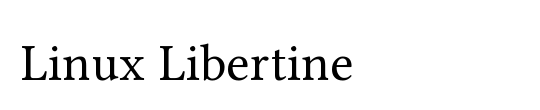 Linux Libertine Slanted