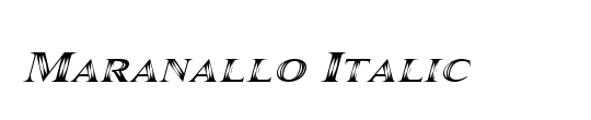 Maranallo High Italic