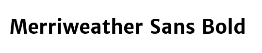 Merriweather Sans