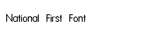 National First Font Dotted