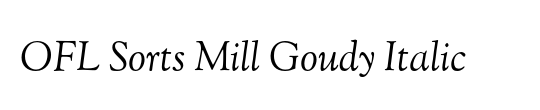 OFL Sorts Mill Goudy