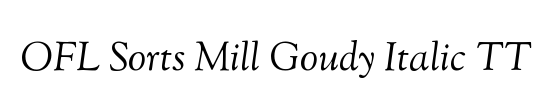 OFL Sorts Mill Goudy