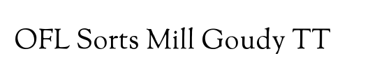 OFL Sorts Mill Goudy