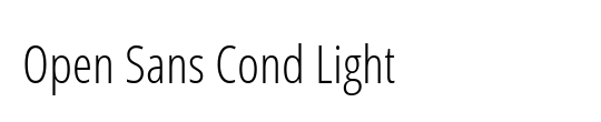 Open Sans Condensed Light