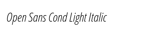 Open Sans Condensed Light