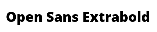 Open Sans Extrabold