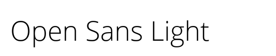 Open Sans Condensed Light