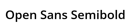 Open Sans Semibold