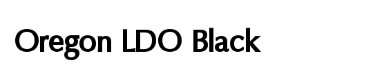 Oregon LDO Condensed Black