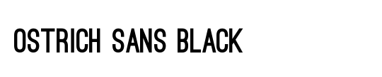 Ostrich Sans Black