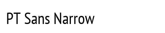 PT Sans Narrow