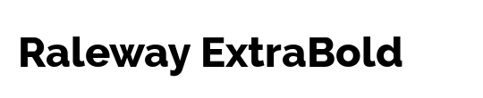 Raleway ExtraBold