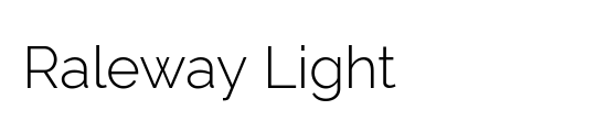 Raleway Light