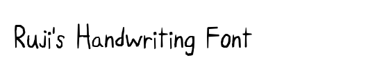 Ruji's Handwriting Font