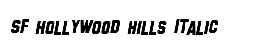 SF Hollywood Hills Condensed