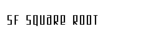 SF Square Root Shaded