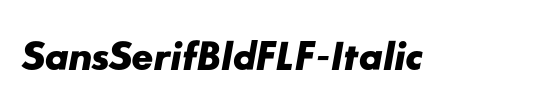 SansSerifBldFLF-Italic
