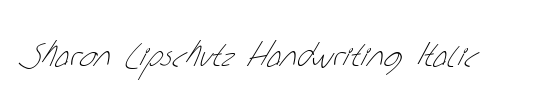 Sharon Lipschutz Handwriting