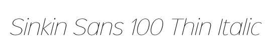 Sinkin Sans 900 X Black Italic