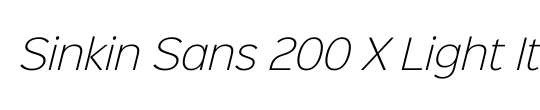 Sinkin Sans 700 Bold Italic